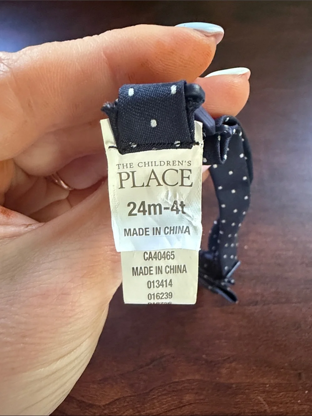The Children's Place Navy Polka Dot Pre-Tied Bow Tie